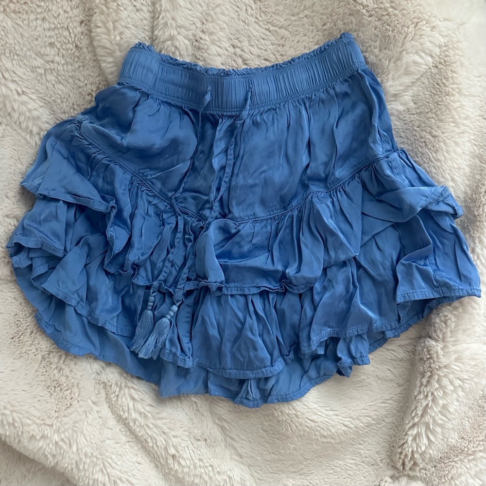 Aerie Blue Ruffle Skirt